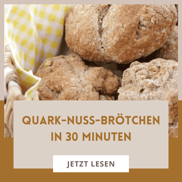 Quark-Nuss-Brötchen in 30 Minuten am Wochenende