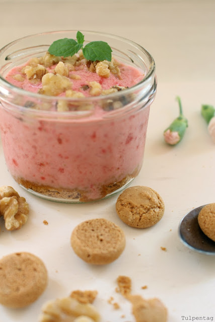 frozen joghurt dessert sommer amarettini