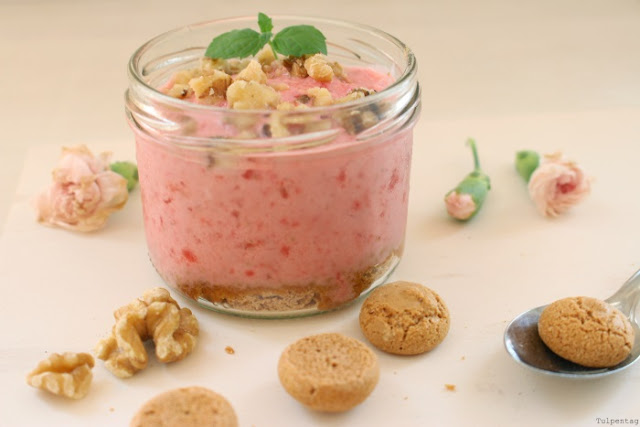 frozen joghurt dessert sommer amarettini