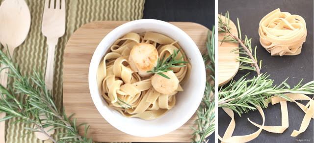 pasta jakobsmuscheln nudeln rosmarin schnell butter rezept