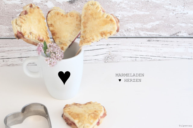 Marmelade Herzen Mürbeteig Valentinstag Muttertag Geschenk Rezept