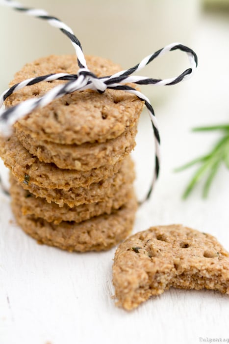 Vollkorn Kekse Cookies Rezept Honig Rosmarin Dinkelmehl Vollkornkekse Dinkelkekse gesund