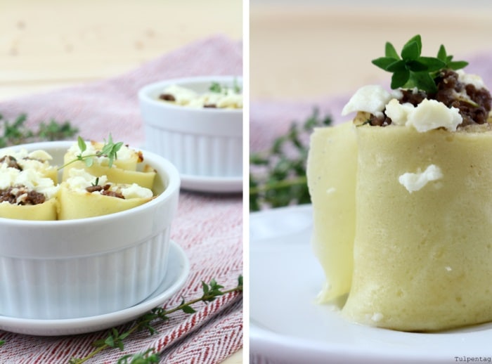 pfannkuchen crepes auflauf herzhaft rezept griechisch feta hackfleisch