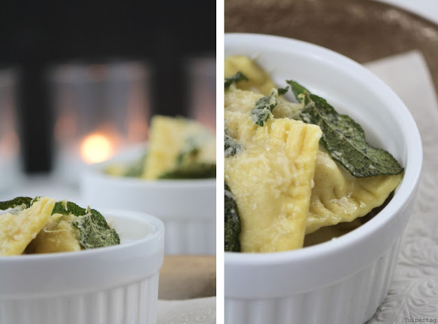 Ravioli selber machen mit Maronen und Salbeibutter