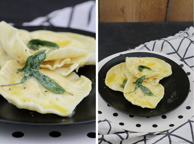 Ziegenkäse Ravioli Salbeibutter selber machen Rezept