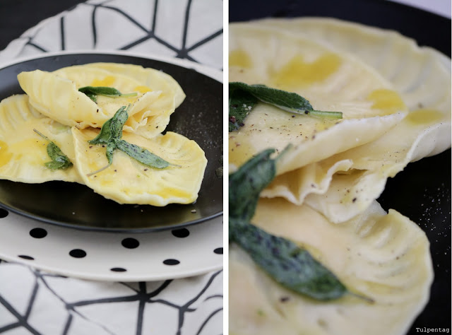 Ziegenkäse Ravioli Salbeibutter selber machen Rezept