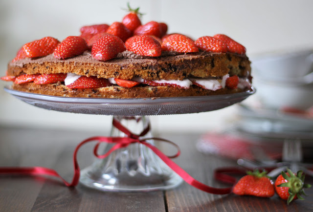 Erdbeertorte Torte Erdbeeren Schokolade Sahne