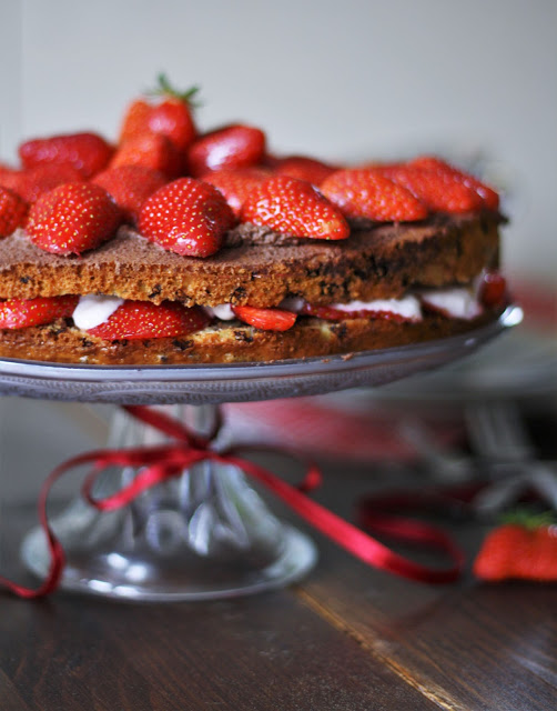 Erdbeertorte Torte Erdbeeren Schokolade Sahne