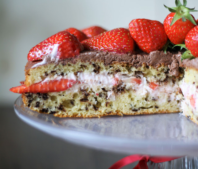 Erdbeertorte Torte Erdbeeren Schokolade Sahne