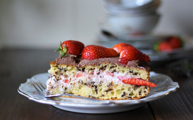 Erdbeertorte Torte Erdbeeren Schokolade Sahne