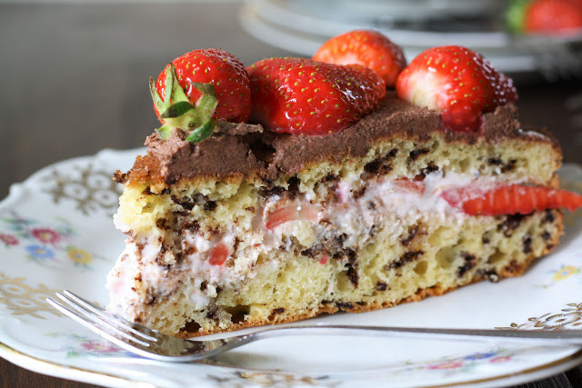 Erdbeertorte Torte Erdbeeren Schokolade Sahne