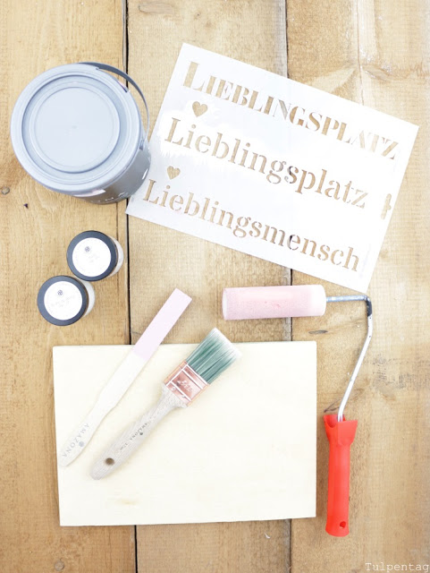 Kreidefarbe Wohnzimmer DIY Schild Inspiration einrichten