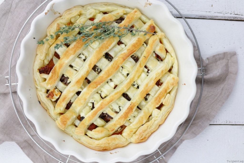 Kürbis Feta Pie backen herzhaft Rezept vegetarisch