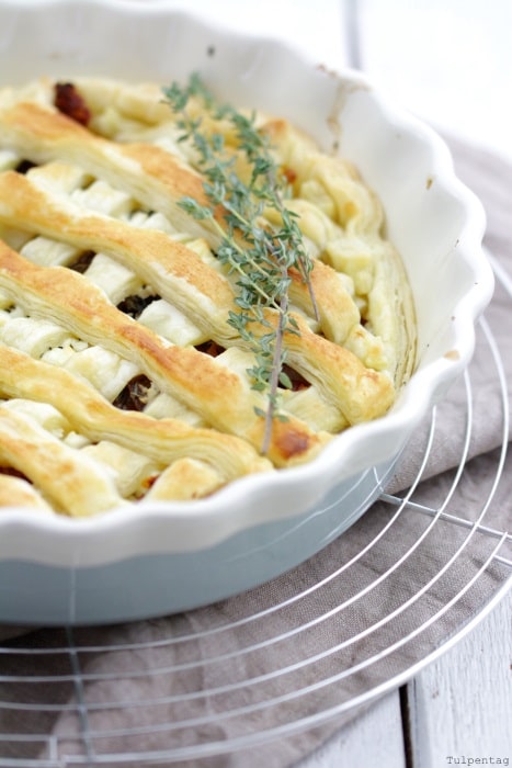 Kürbis Feta Pie backen herzhaft Rezept vegetarisch