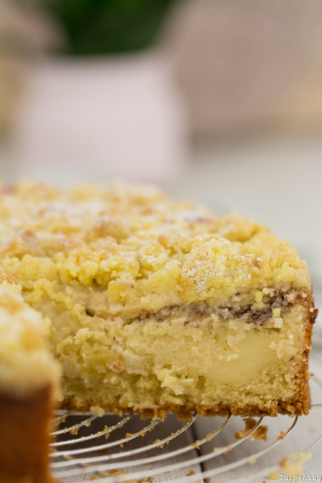 Streuselkuchen Apfelkuchen Streusel Quark Nüsse Rezept