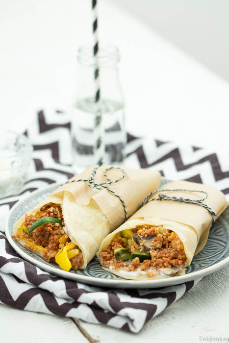 Wraps Burritos vegetarisch Couscous schnell gesund