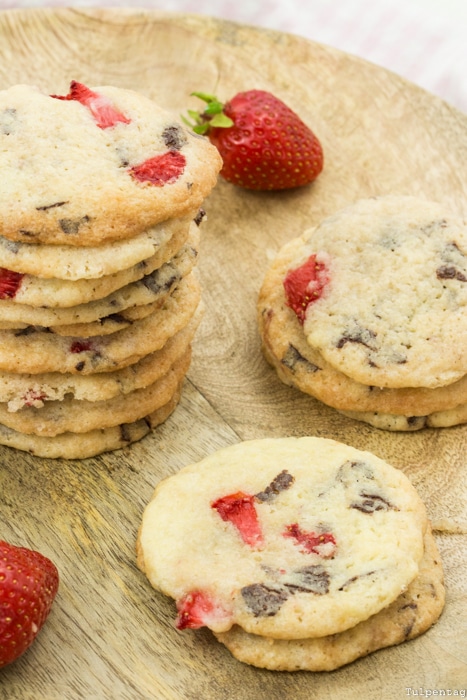 Erdbeer-Schoko-Cookies - Tulpentag. Schnelle Rezepte.