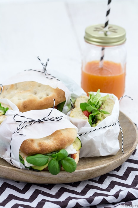 Sandwich Focaccia Grillen Picknick Rezept