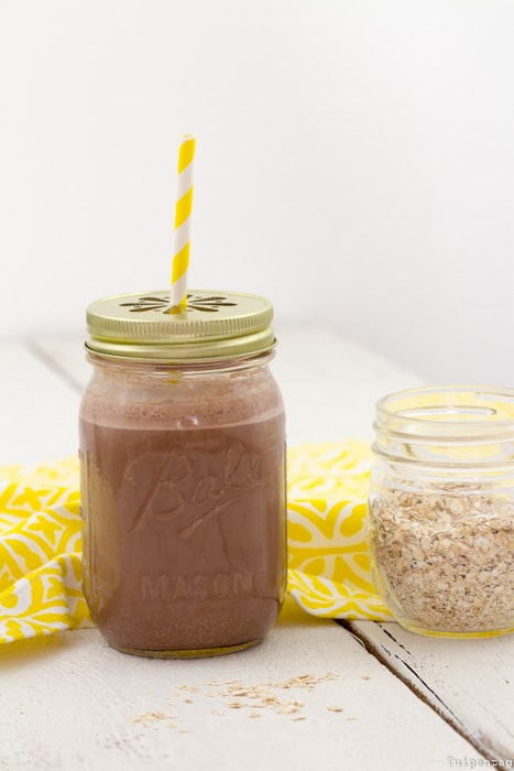 Smoothie Frühstück gesund Haferflocken Schokolade Kakao