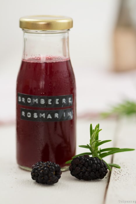 Limonade Sirup Brombeeren Getränk Rosmarin 