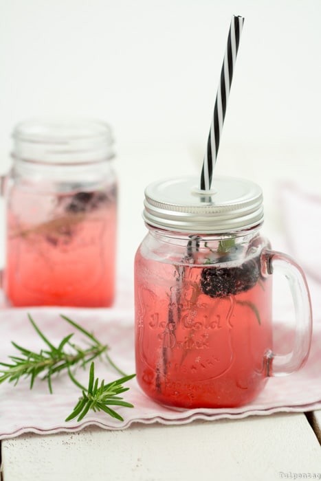 Limonade Sirup Brombeeren Getränk Rosmarin 