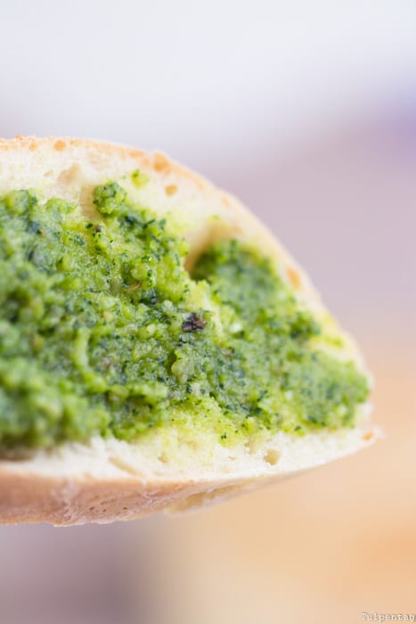 Radieschengrün Pesto essbar Baguette Rezept