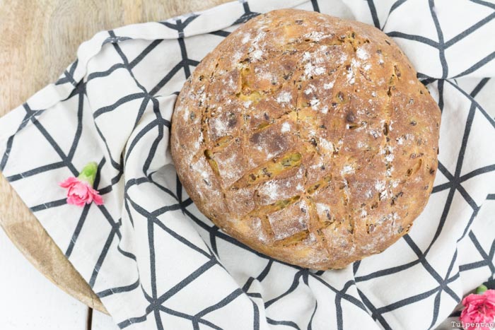 Brot backen ohne Brotbackautomat Möhren Leinsamen Karotten Rezept