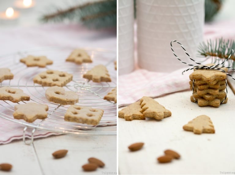 Einfache Mandelplätzchen mit Zimt - Schnelle vegetarische Rezepte.