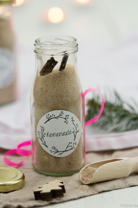 Vanillezucker Zimt selbst machen verpacken Geschenk aus der Küche Rezept