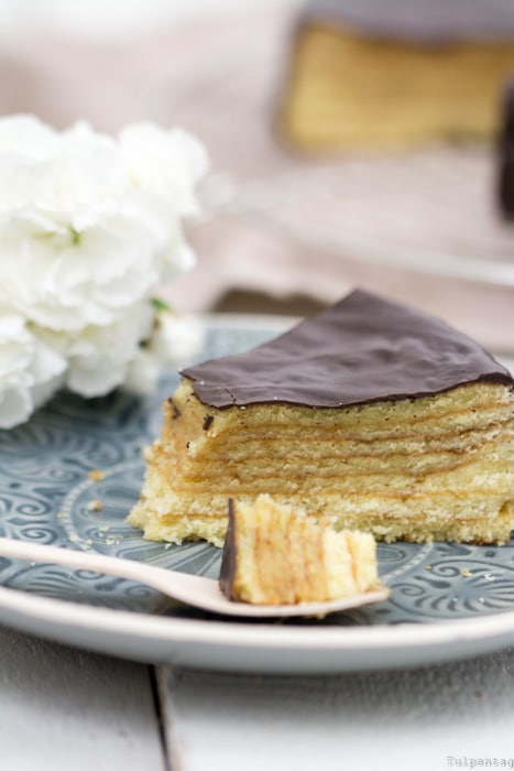 Baumkuchen mit Marzipan - Tulpentag. Schnelle Rezepte.