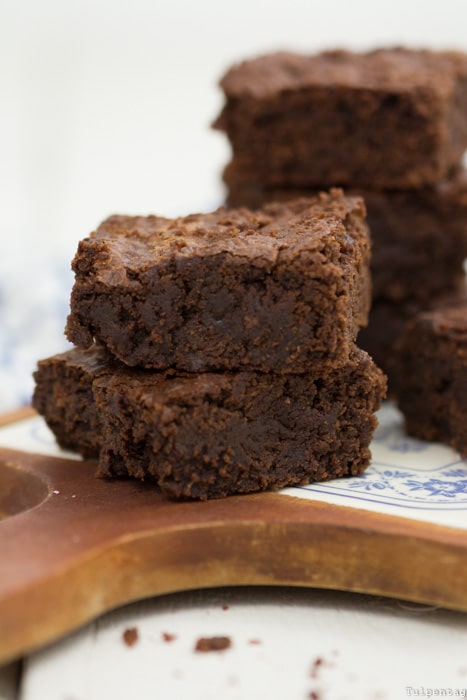 Brownies ohne Ei Schokolade backen Rezept vegan