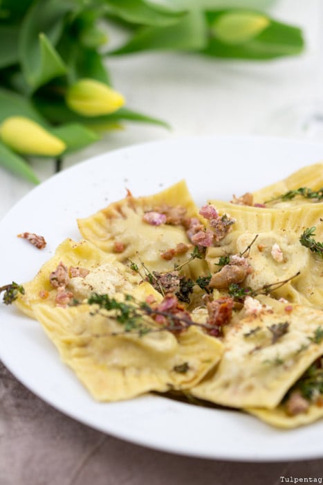 Ravioli selber machen Rezept vegetarisch Bree Wein
