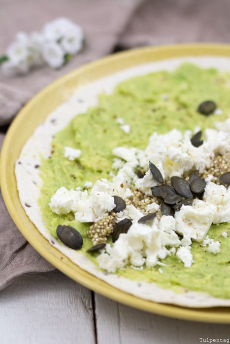 Vegetarische Wraps mit Quinoa, Feta und Avocado - Schnelle vegetarische ...