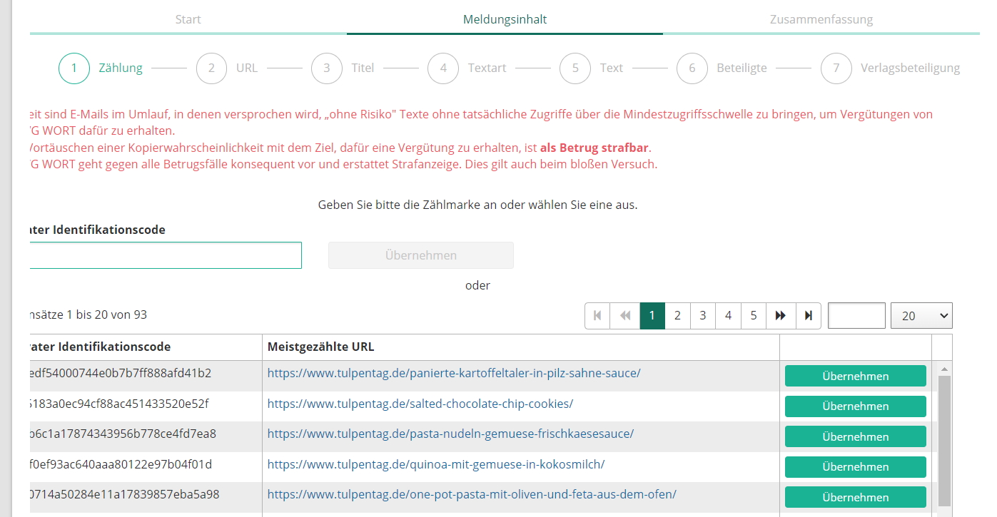 Beiträge bei der VG Wort melden. Geld verdienen als Blogger.