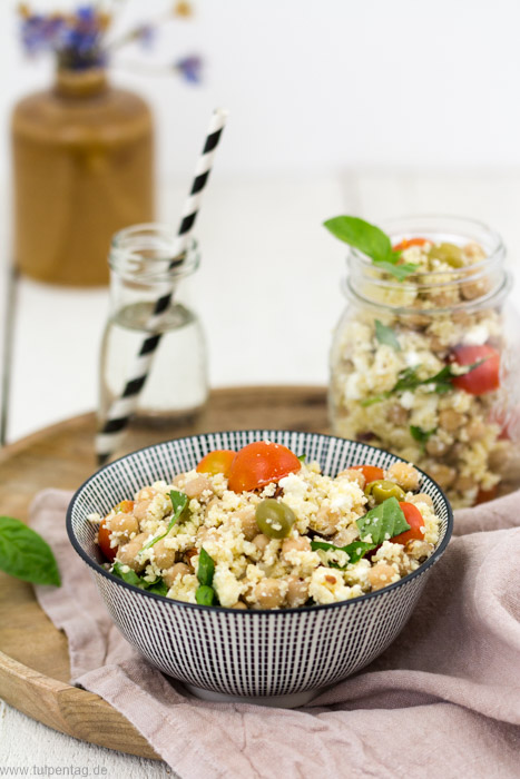 Couscous-Salat-mit Kichererbsen - Tulpentag. Schnelle Rezepte.