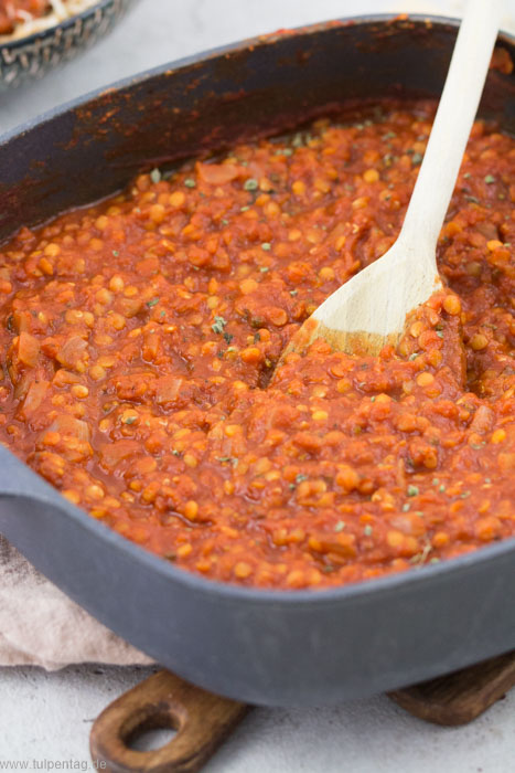 Rote-Linsen-Bolognese – Schnell, einfach &amp; unglaublich lecker