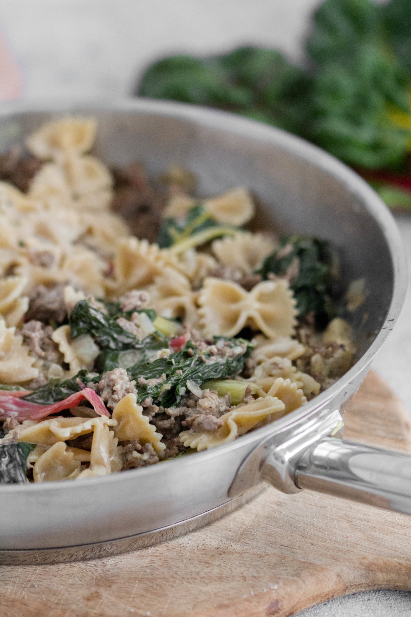 Hackfleisch-Mangold-Pasta-Nudeln-6 - Tulpentag. Schnelle Rezepte.