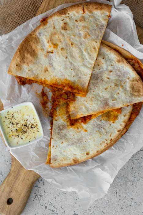 Vegetarische Quesadillas aus dem Ofen - Schnelle vegetarische Rezepte.