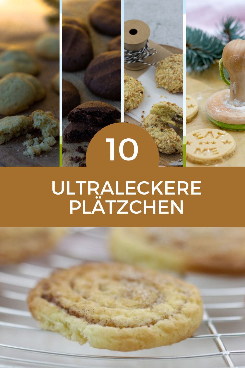 10 leckere einfache und schnelle Rezepte für Plätzchen an Weihnachten. Zum Ausstechen, Formen und Stempeln. Mit Zimt, Mohn, Kakao und weiteren leckeren Zutaten.