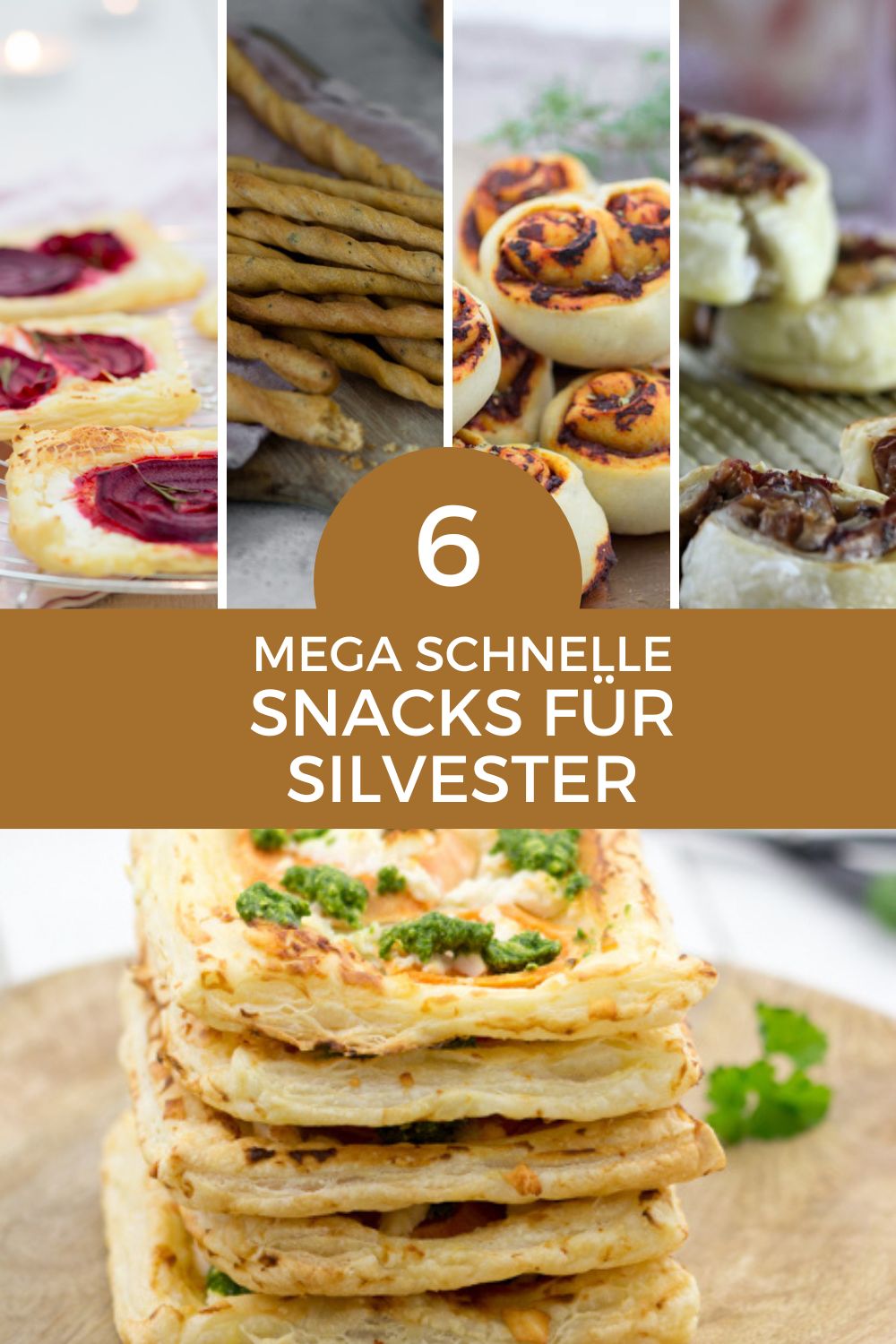 Herzhafte Snacks für Silvester. Schnelle und einfache Ideen für Fingerfood. Rezepte mit und ohne Fleisch.