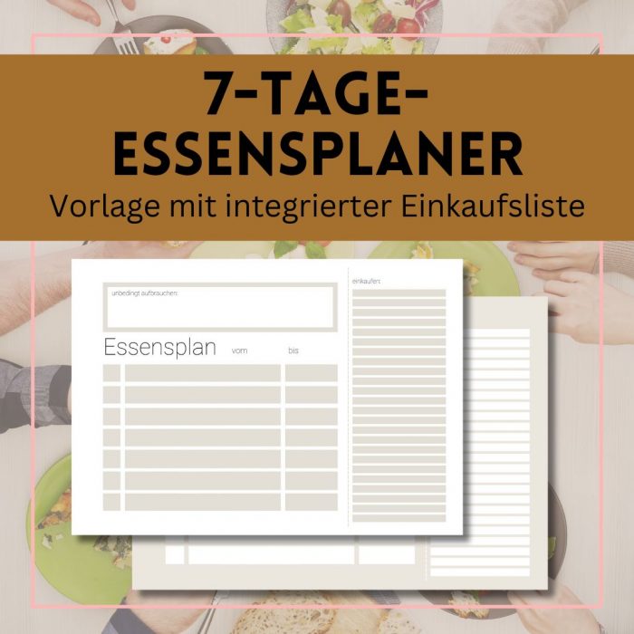 Wochenspeiseplan – Rezepte für die Woche planen