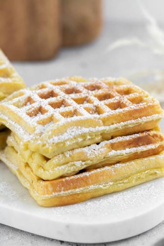 Belgische Waffeln mit Quark und Hefe