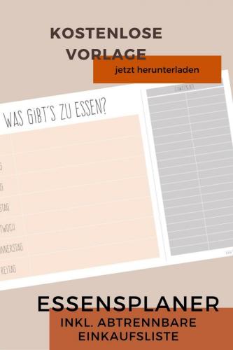 Rezepte für die Woche planen - Essensplan