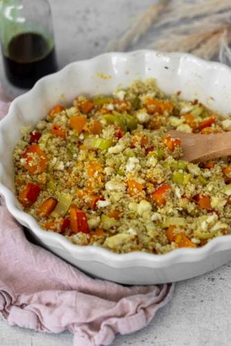 Kürbis-Feta-Auflauf mit Couscous
