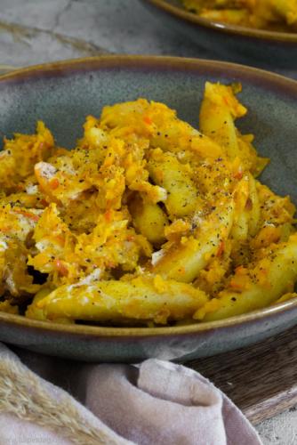 Schupfnudeln mit Kürbis und Ziegenkäse