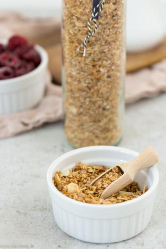 Granola mit Mandeln und Kokos