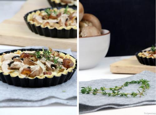Pilz-Tartelettes mit Fetacreme