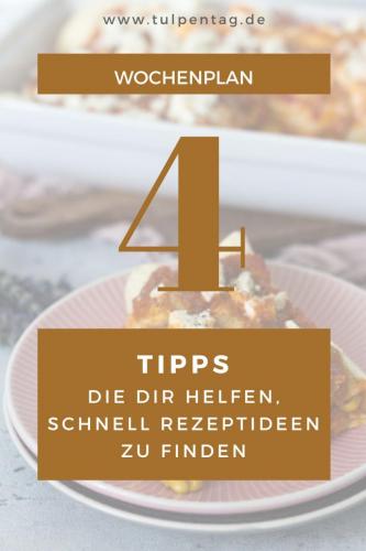 Wochenplan erstellen - Tipps für die Rezeptesuche